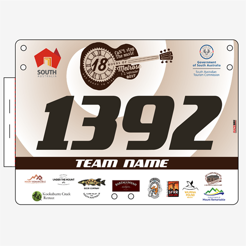 Show details for Full Colour One Sided Economical Race Numbers with Tear off Tags