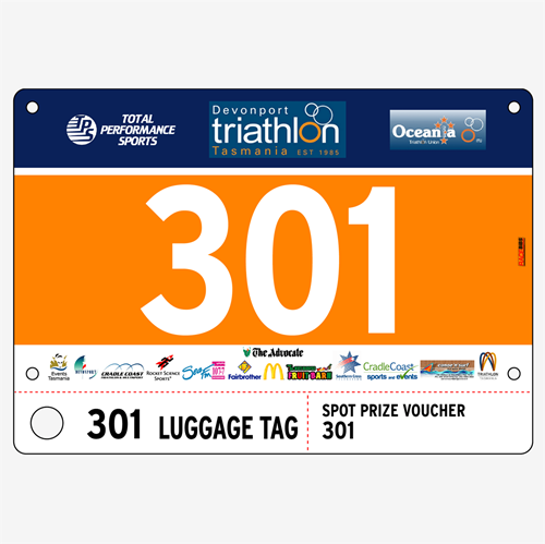 Picture of Full Colour One Sided Race Bibs with Tear off Tags
