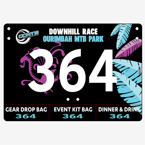 Picture of Full Colour One Sided Economical Race Numbers with Tear off Tags