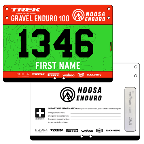 Show details for Full Colour Front, Black and White Reverse Standard Bike Plates