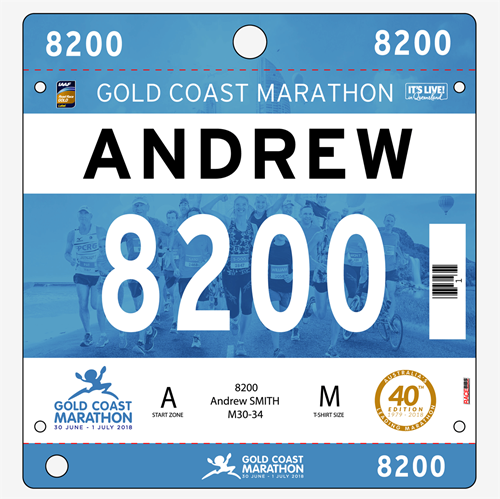 Show details for Full Colour Two Sided Race Bibs with Tear off Tags