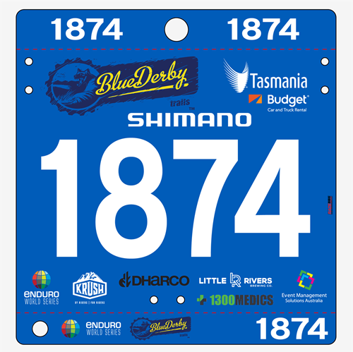 Show details for Full Colour Two Sided Economical Race Numbers with Tear off Tags