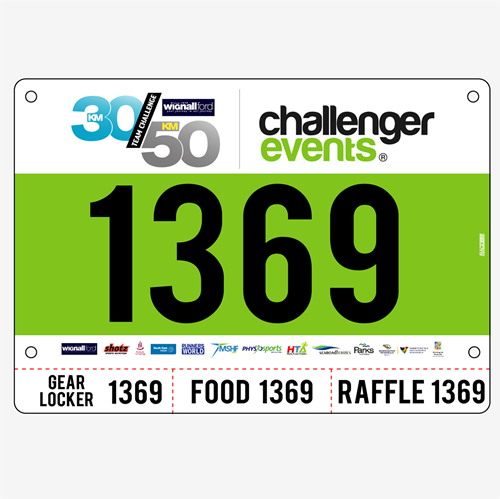 Show details for Full Colour One Sided Race Bibs with Tear off Tags