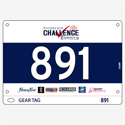 Show details for Full Colour Two Sided Race Bibs with Tear off Tags