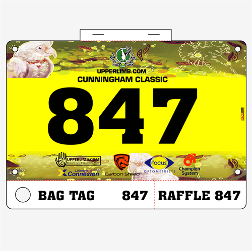 Show details for Full Colour One Sided Race Bibs with Tear off Tags