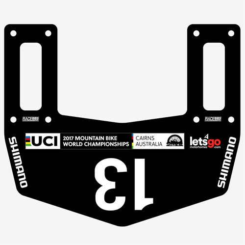 Picture of Full Colour Front, Black and White Reverse Premium Bike Plates