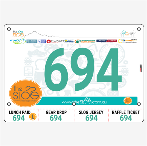 Show details for Full Colour One Sided Race Bibs with Tear off Tags