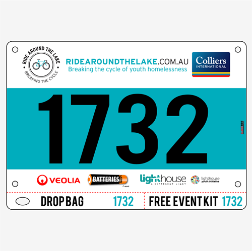Picture of Full Colour Two Sided Race Bibs with Tear off Tags