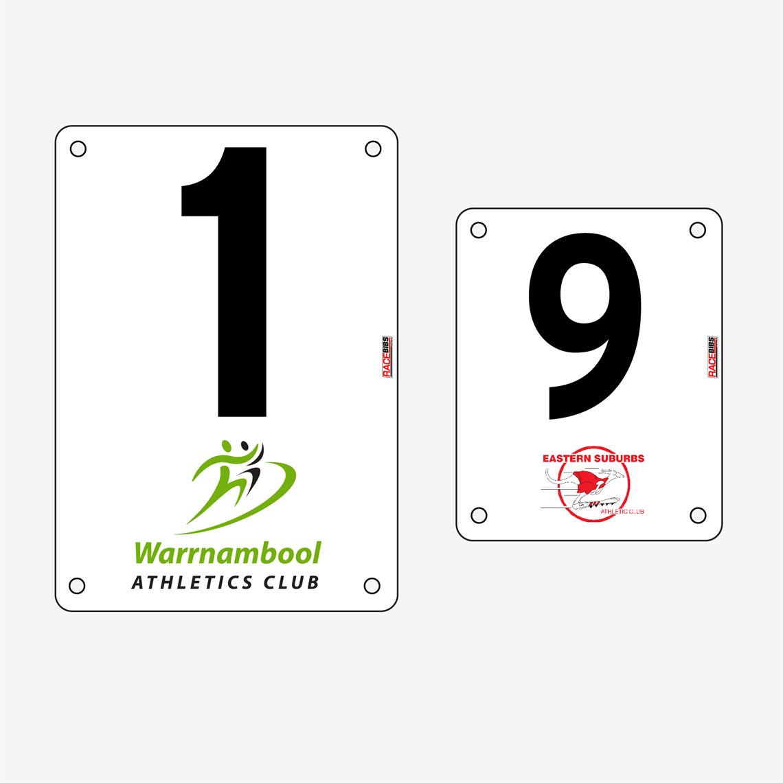 Track & Field Race Numbers and Hip/Lane Numbers