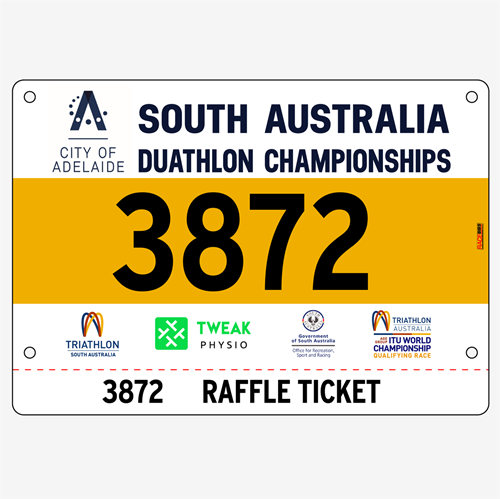 Show details for Full Colour One Sided Race Bibs with Tear off Tags