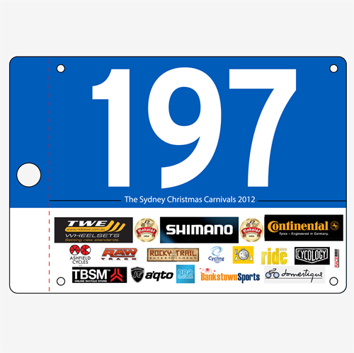 Show details for Full Colour One Sided Race Bibs with Tear off Tags