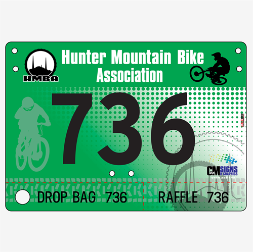 Show details for Full Colour Two Sided Economical Race Numbers with Tear off Tags