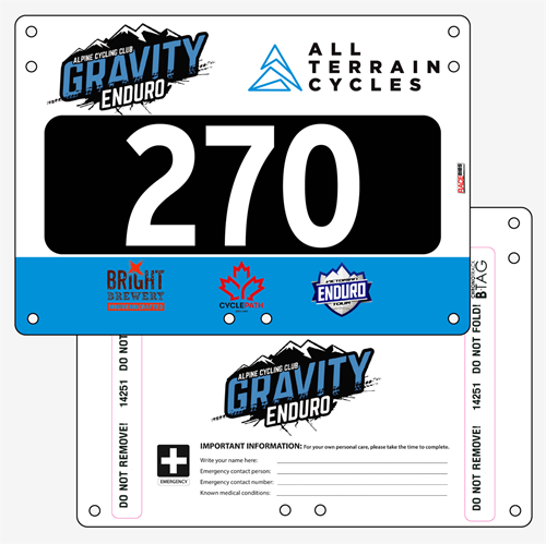 Picture of Full Colour Two Sided Economical Race Numbers